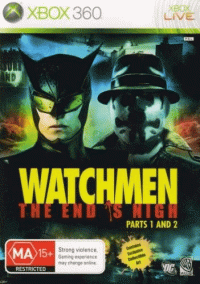 Watchmen The End is Nigh Parts 1 & 2 Xbox 360 US box art